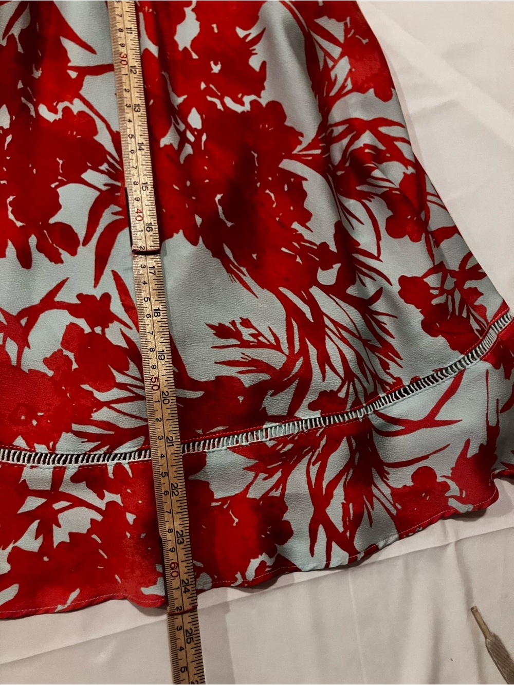 Banana Republic Floral V-Neck Fit & Flare Dress 0 Ladder Lace Midi - Picture 5 of 12